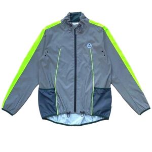 GOFLUO Hero Reflective Cycling Jacket Grey Reflective with Fluro accents